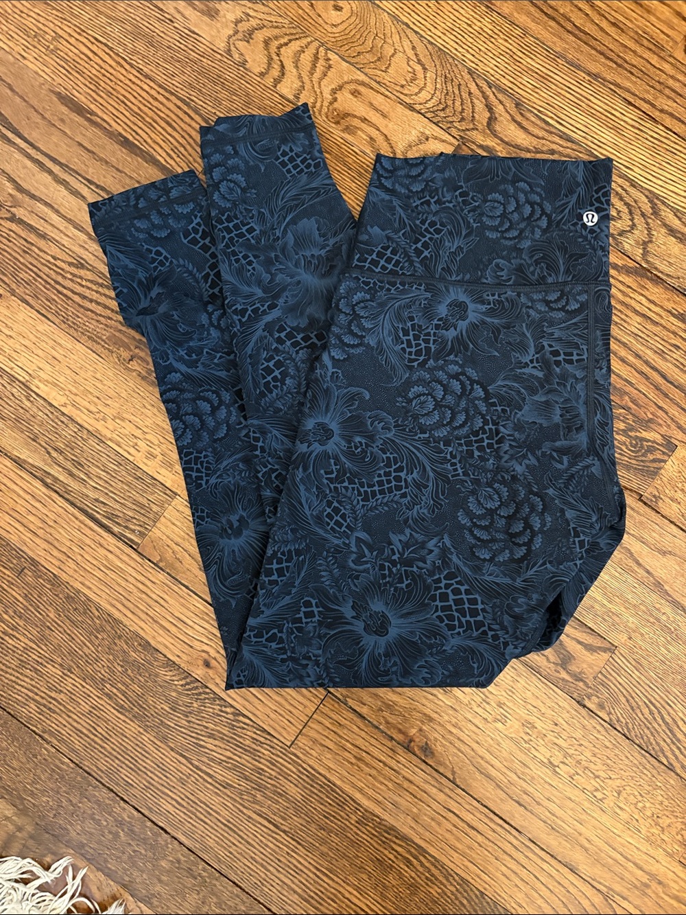 Lululemon Wunder Under HR Tight 25" Nouveau Mach Blue Black Sz 12 Luxtreme NWOT